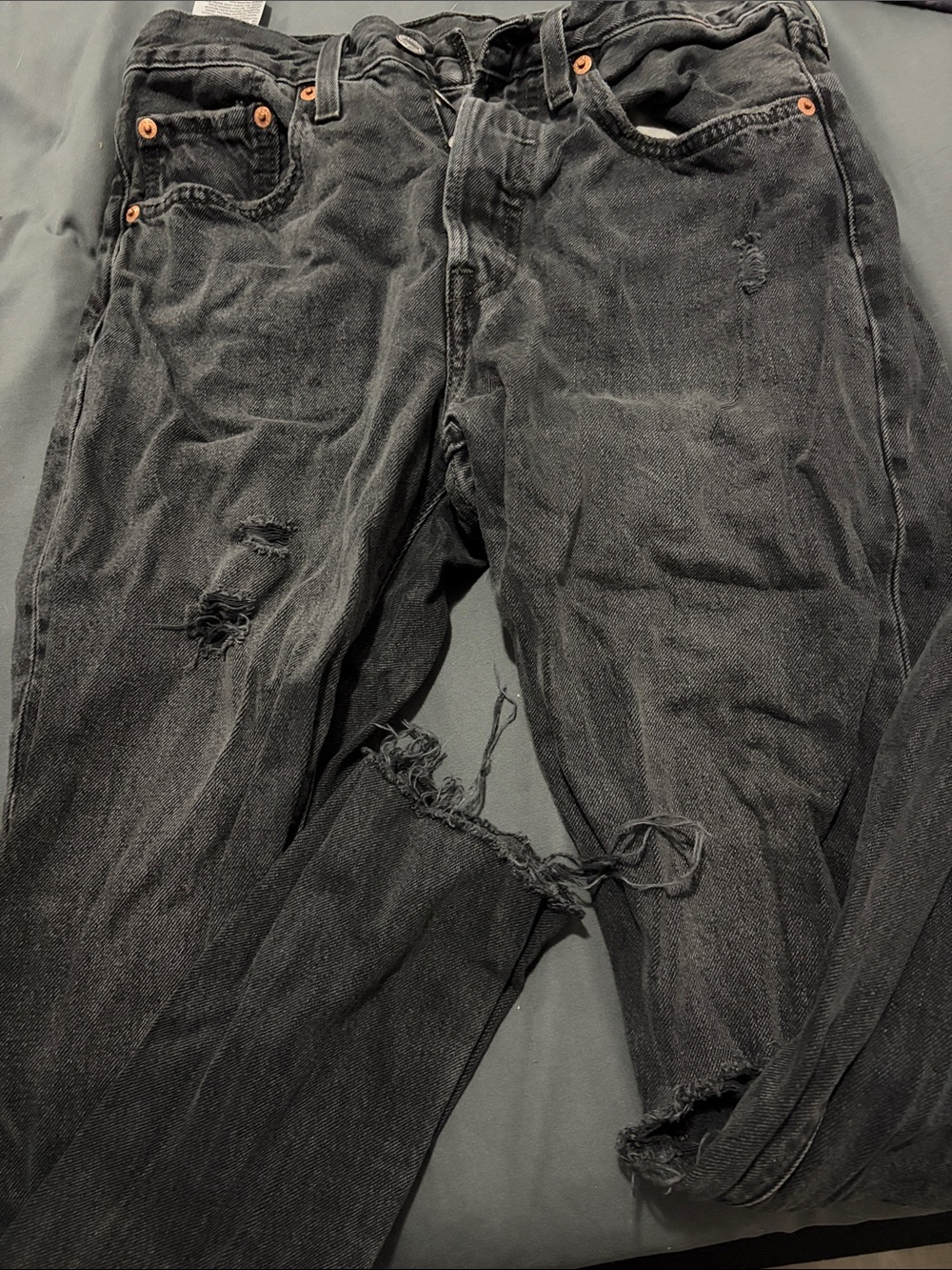 Levi's Slim Black Distressed Women's Jeans